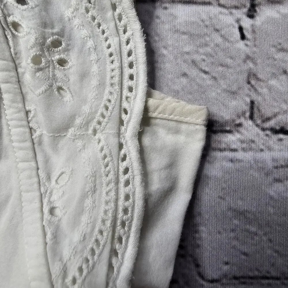 Justice 100% Cotton Eyelet Ruffle‎ Accent Maxi Dress Size 14